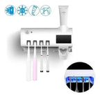 Dispensador de Pasta Dental con Esterilizador UV y Porta Cepillos