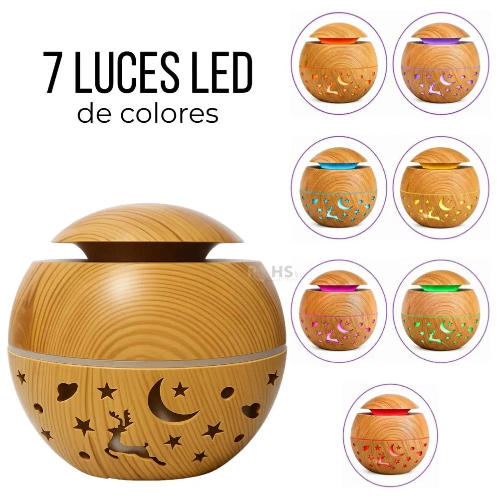 Humidificador y Difusor de Aroma Luna Hueca