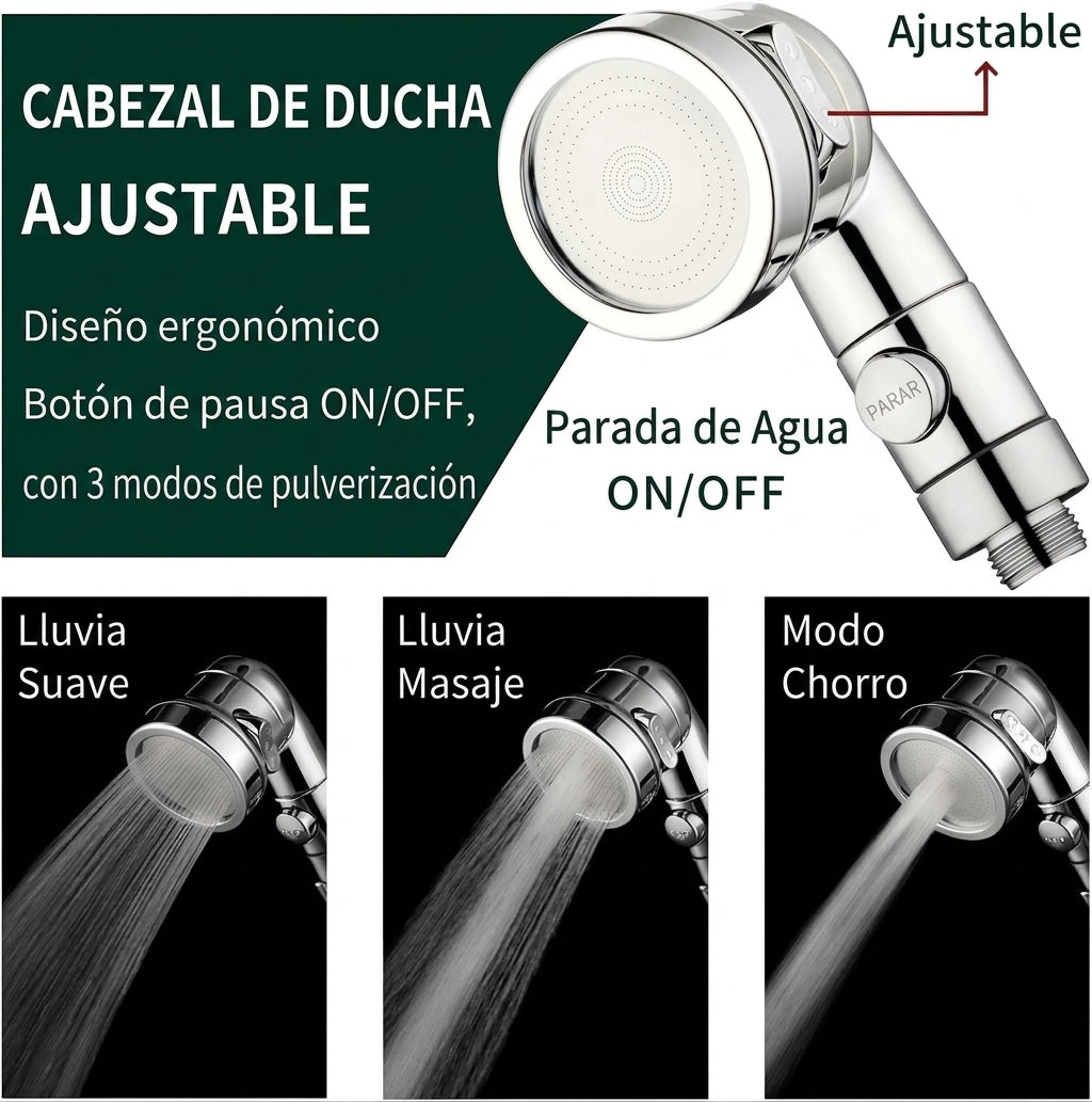 Cabezal de Ducha Versatil para Grifo