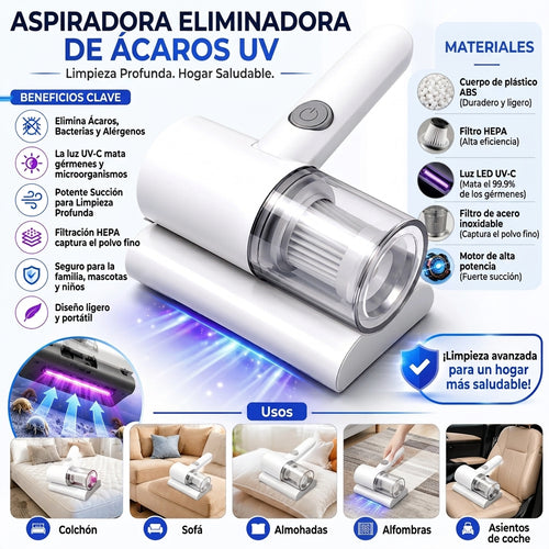 Aspiradora de Ácaros Recargable