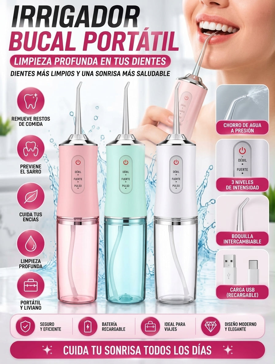 Irrigador Bucal Recargable