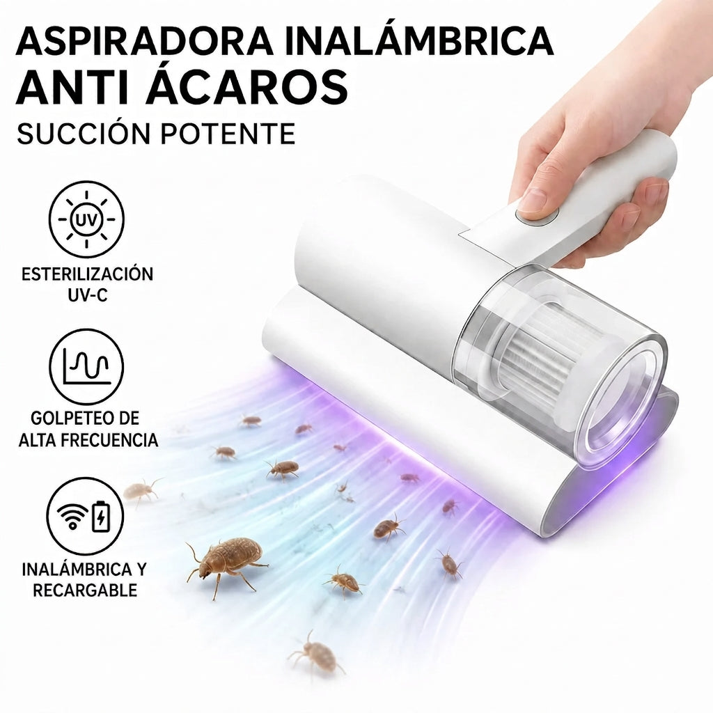 Aspiradora de Ácaros Recargable