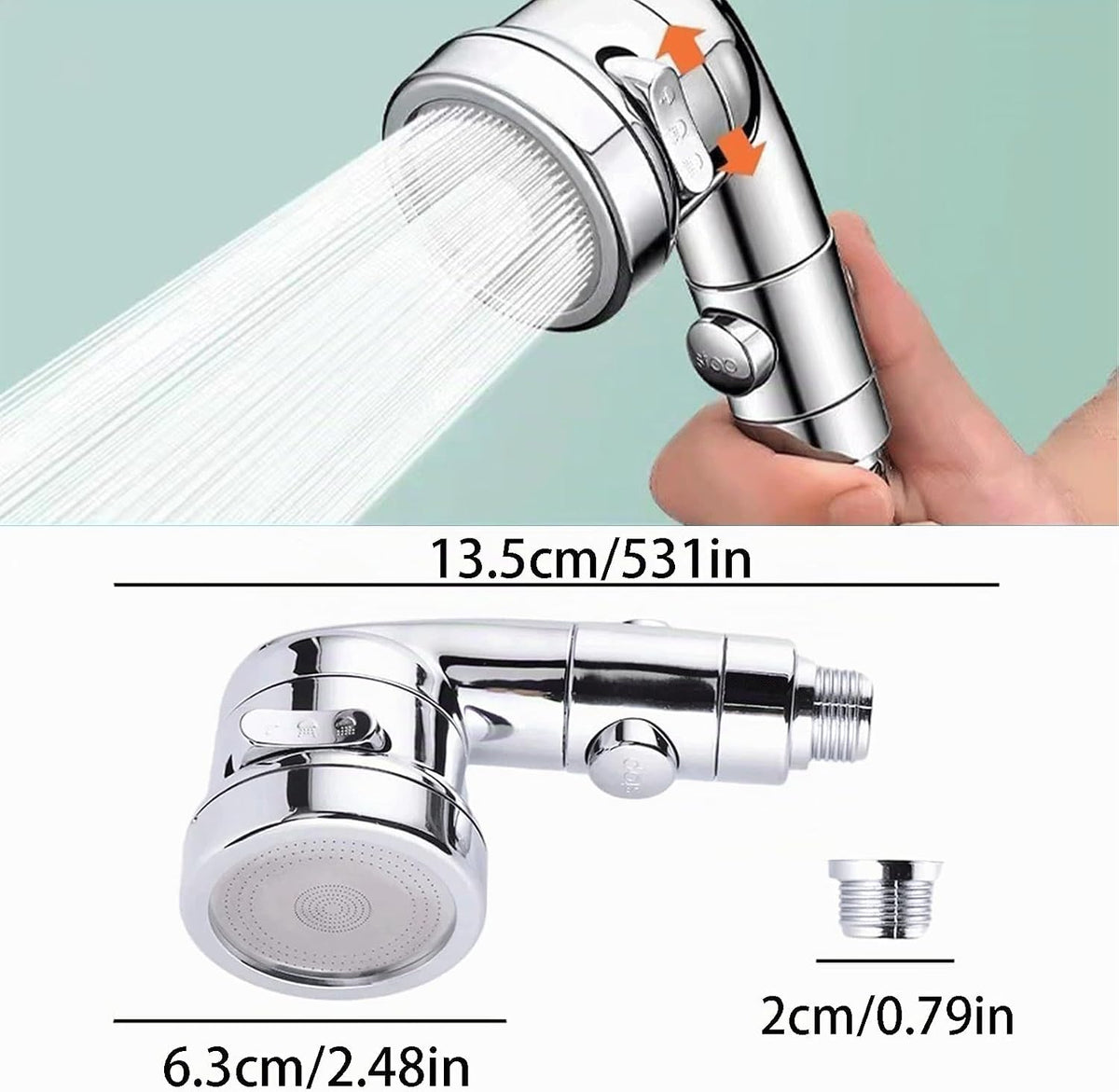 Cabezal de Ducha Versatil para Grifo